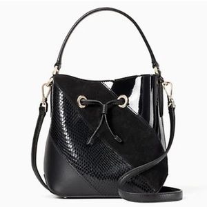 Kate Spade Eva Mixed Material Small Bucket Bag
